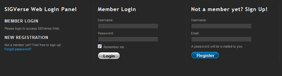 alt-title-Register & Login on Top Panel